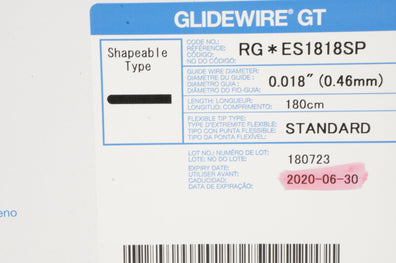 Terumo ES1818SP Glidewire GT, Standard, 180cm x 0.018inch (x)